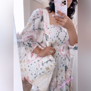 Loveshackfancy Dress & Tote Set Floral Midi Dress